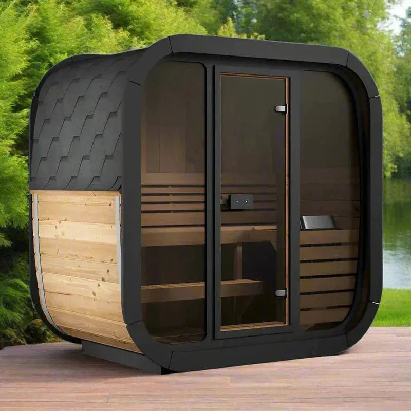 ValiroWood- Model CL4G 3 Person Cube Series Outdoor Sauna Kit-Sauna-valiro­wood