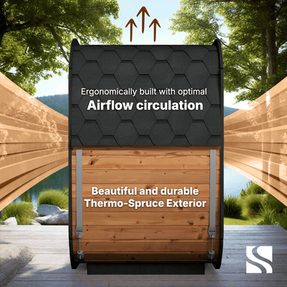 ValiroWood- Model CL4G 3 Person Cube Series Outdoor Sauna Kit-Sauna-valiro­wood