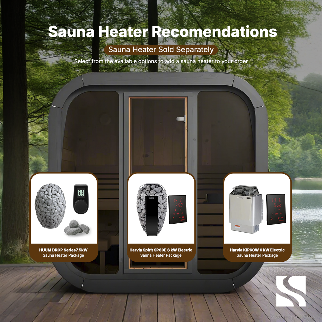 ValiroWood- Model CL5G 4 Person Cube Series Outdoor Sauna Kit-Sauna-valiro­wood