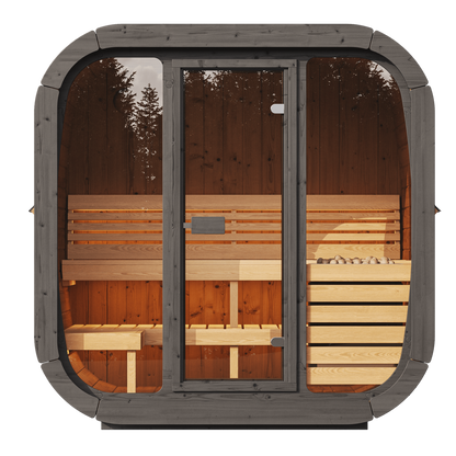 ValiroWood- Model CL5G 4 Person Cube Series Outdoor Sauna Kit-Sauna-valiro­wood