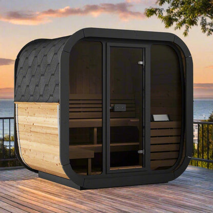 ValiroWood- Model CL5G 4 Person Cube Series Outdoor Sauna Kit-Sauna-valiro­wood