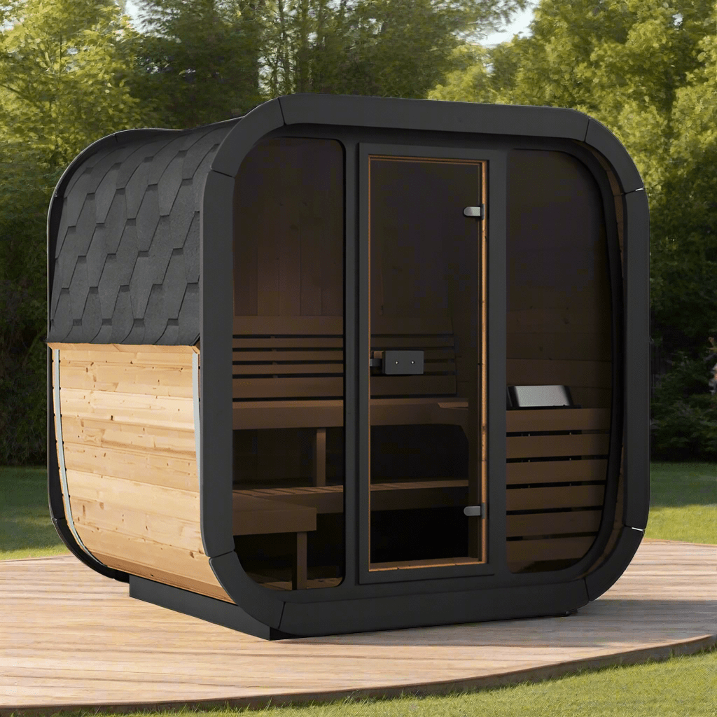ValiroWood- Model CL5G 4 Person Cube Series Outdoor Sauna Kit-Sauna-valiro­wood