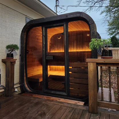 ValiroWood- Model CL5G 4 Person Cube Series Outdoor Sauna Kit-Sauna-valiro­wood