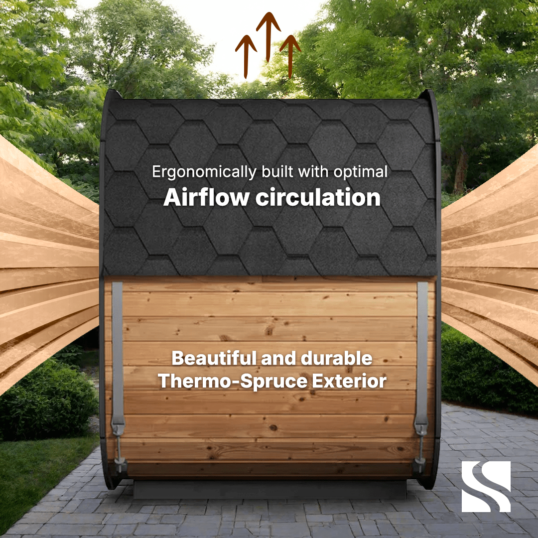 ValiroWood- Model CL5G 4 Person Cube Series Outdoor Sauna Kit-Sauna-valiro­wood