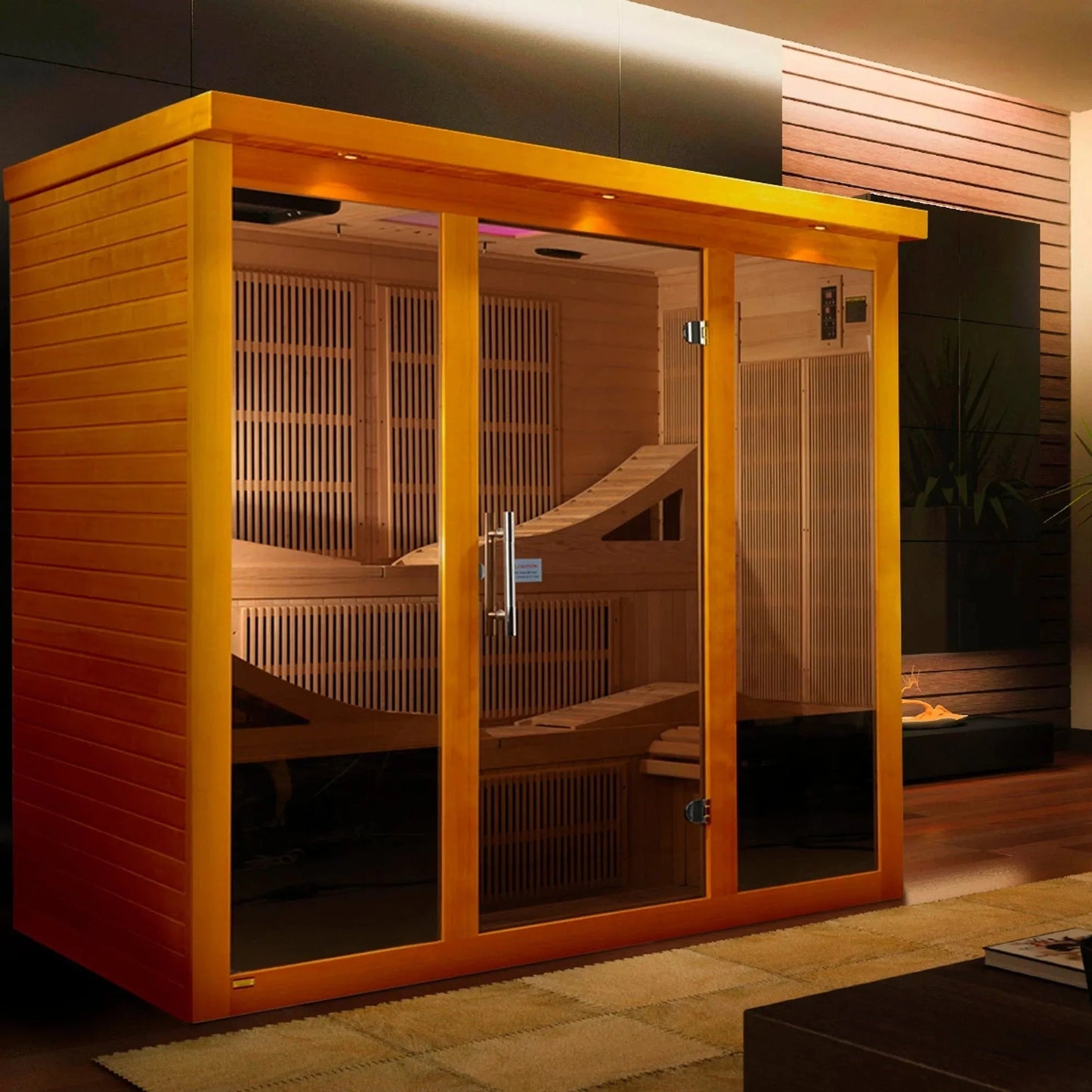 ValiroWood- Monaco 6-person Ultra Low EMF FAR Infrared Sauna - DYN-6996-01 Elite-Sauna-valiro­wood