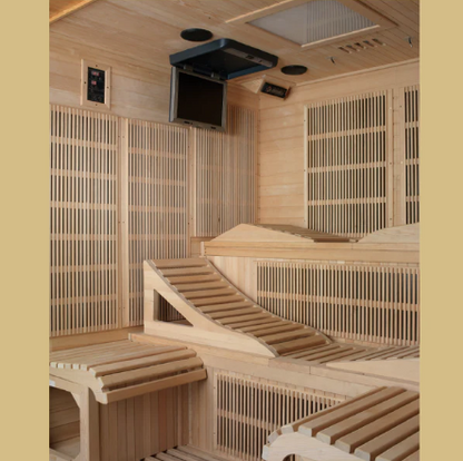 ValiroWood- Monaco 6-person Ultra Low EMF FAR Infrared Sauna - DYN-6996-01 Elite-Sauna-valiro­wood
