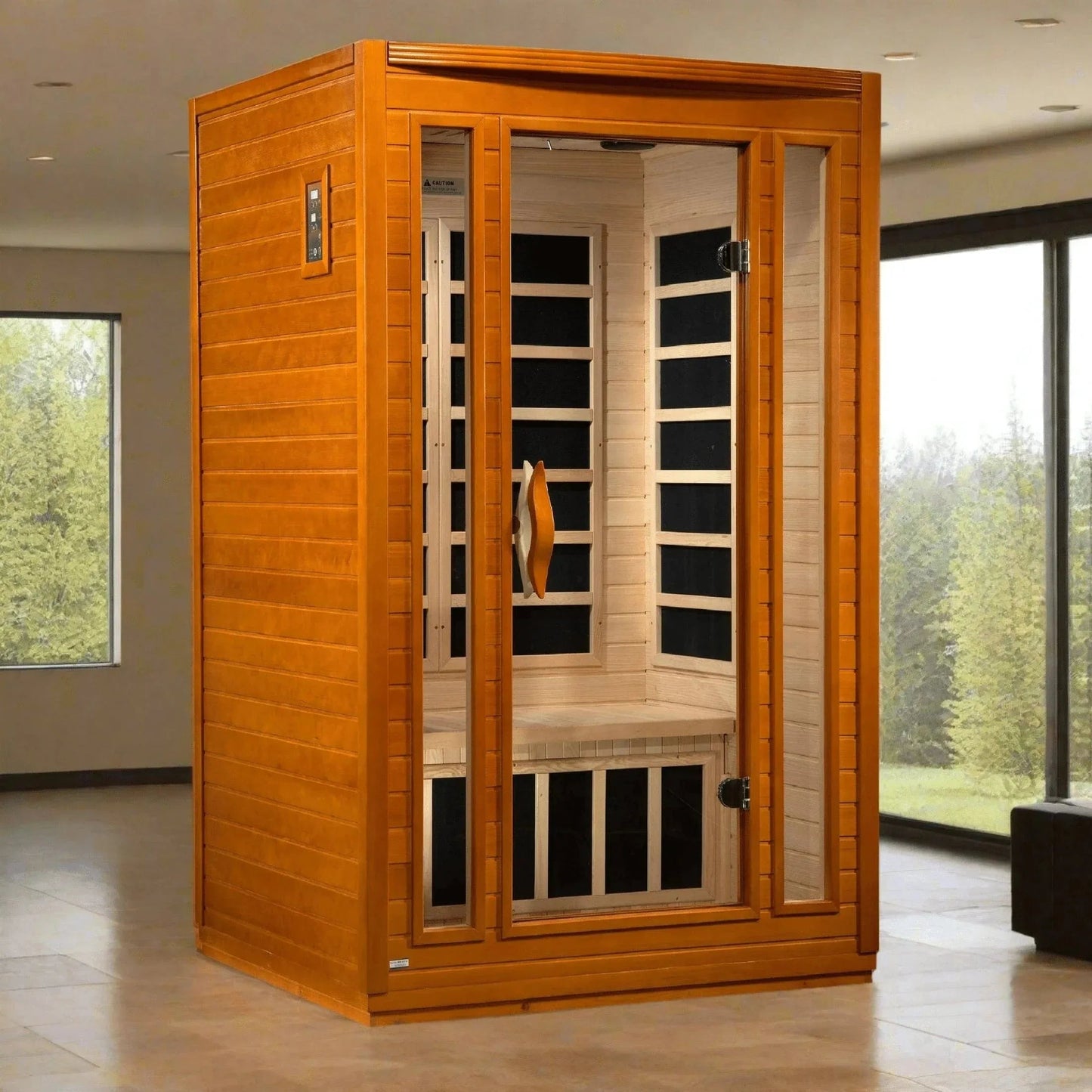 ValiroWood- "San Marino" 2-person Low EMF FAR Infrared Sauna DYN-6206-01-Sauna-valiro­wood