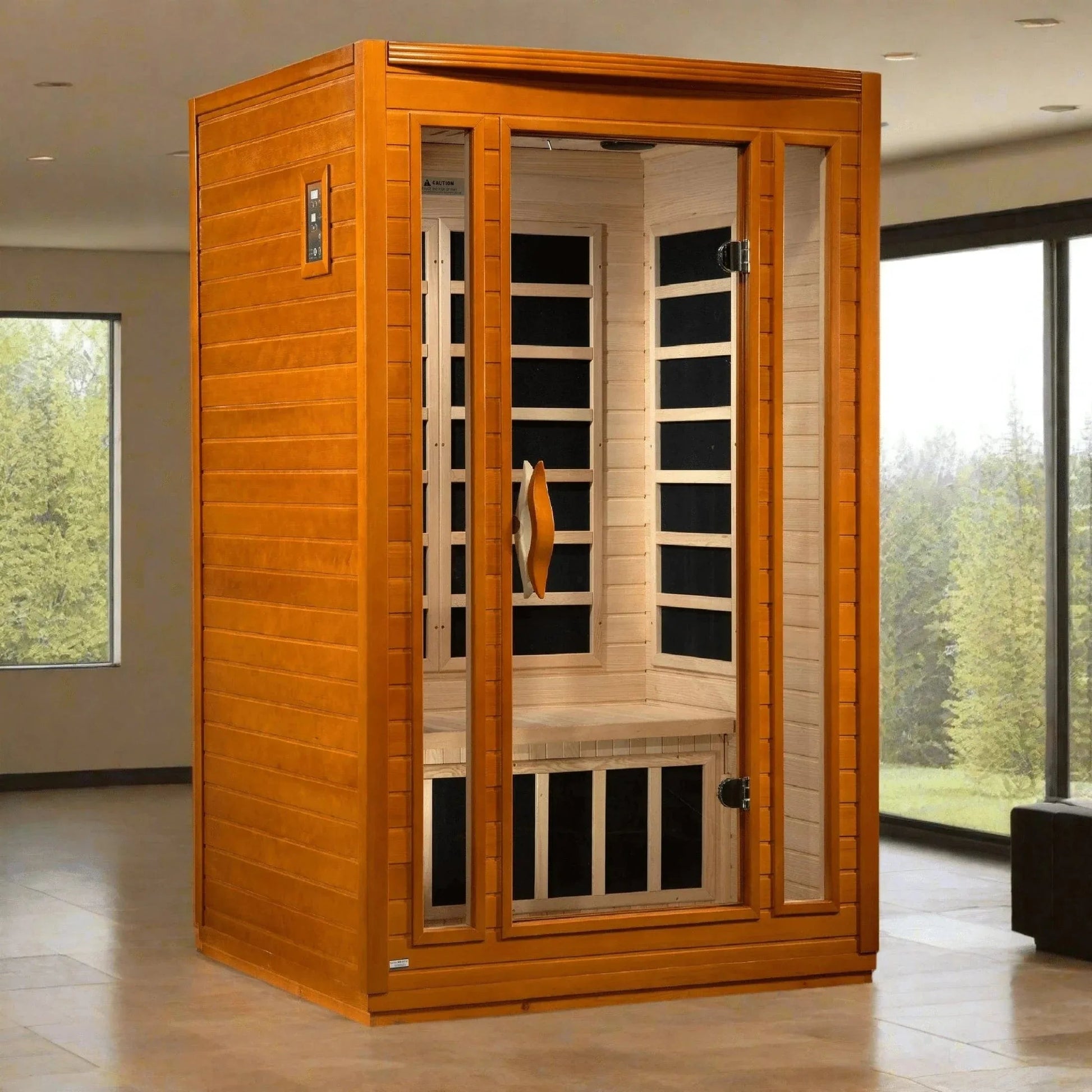 ValiroWood- "San Marino" 2-person Low EMF FAR Infrared Sauna DYN-6206-01-Sauna-valiro­wood
