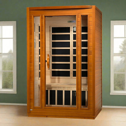 ValiroWood- San Marino Elite 2-person Ultra Low EMF FAR Infrared Sauna - DYN-6206-01 Elite-Sauna-valiro­wood