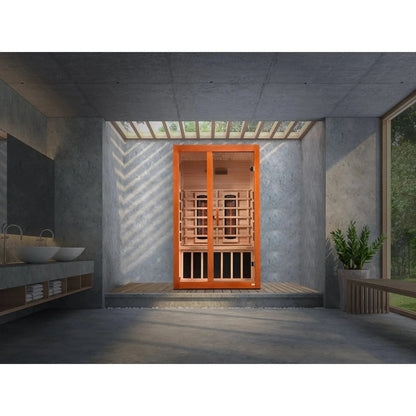ValiroWood- "Santiago" 2-person Full Spectrum Near Zero EMF FAR Infrared Sauna DYN-6209-03 FS-Sauna-valiro­wood