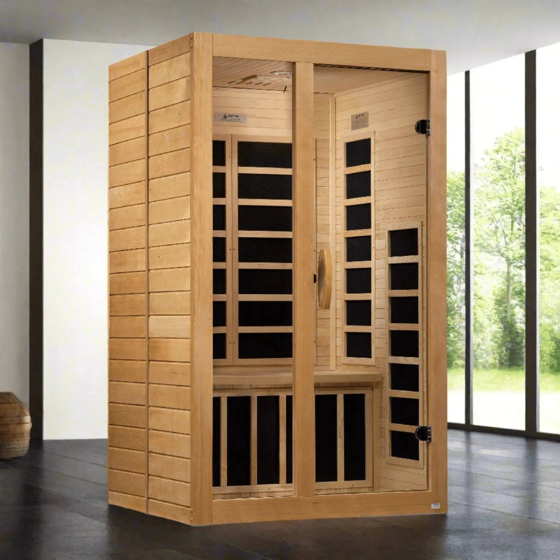 ValiroWood- "Santiago" 2-person Low EMF FAR Infrared Sauna DYN-6209-01-Sauna-valiro­wood
