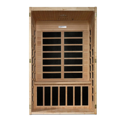 ValiroWood- "Santiago" 2-person Low EMF FAR Infrared Sauna DYN-6209-01-Sauna-valiro­wood