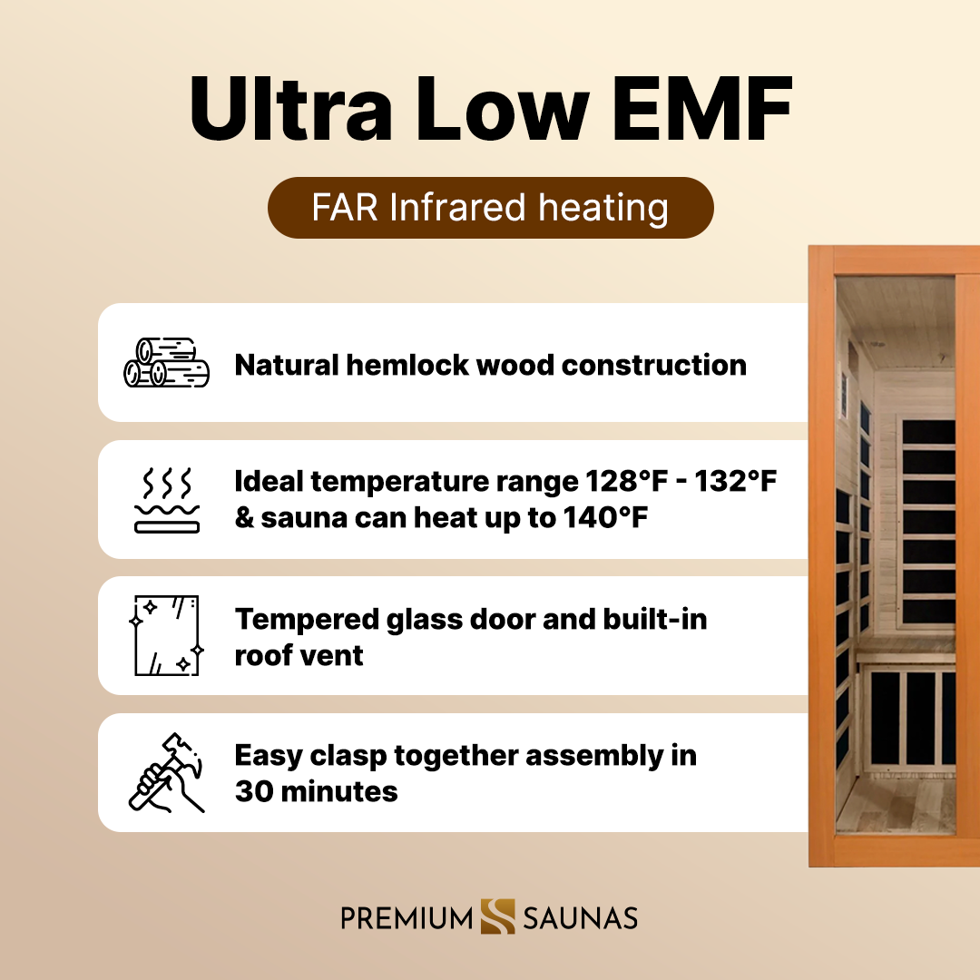 ValiroWood- Santiago Elite 2-person Ultra Low EMF FAR Infrared Sauna - DYN-6209-02 Elite-Sauna-valiro­wood