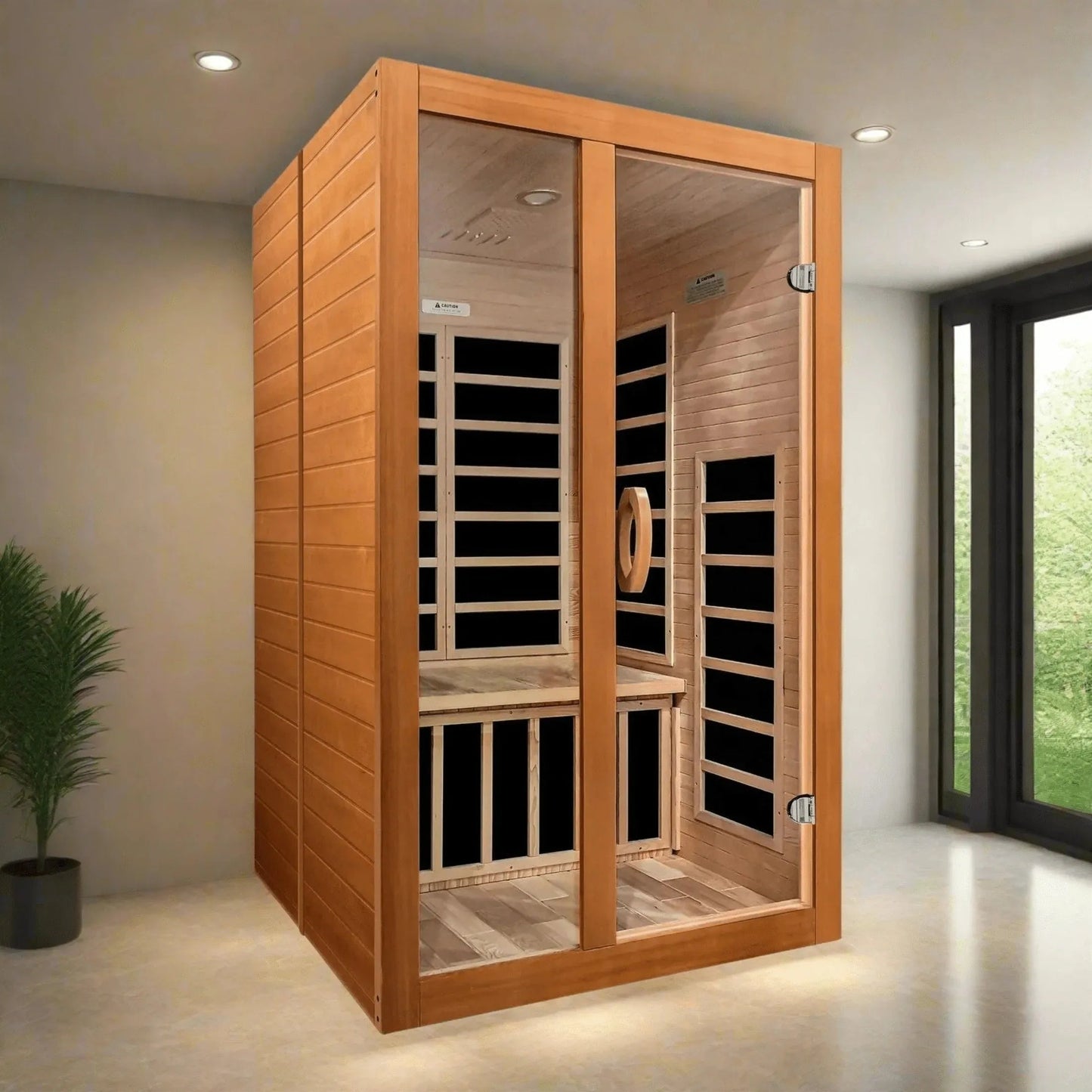 ValiroWood- Santiago Elite 2-person Ultra Low EMF FAR Infrared Sauna - DYN-6209-02 Elite-Sauna-valiro­wood