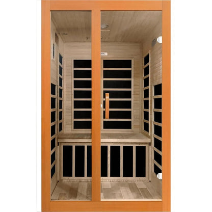 ValiroWood- Santiago Elite 2-person Ultra Low EMF FAR Infrared Sauna - DYN-6209-02 Elite-Sauna-valiro­wood