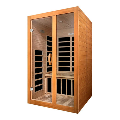 ValiroWood- Santiago Elite 2-person Ultra Low EMF FAR Infrared Sauna - DYN-6209-02 Elite-Sauna-valiro­wood