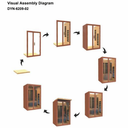 ValiroWood- Santiago Elite 2-person Ultra Low EMF FAR Infrared Sauna - DYN-6209-02 Elite-Sauna-valiro­wood