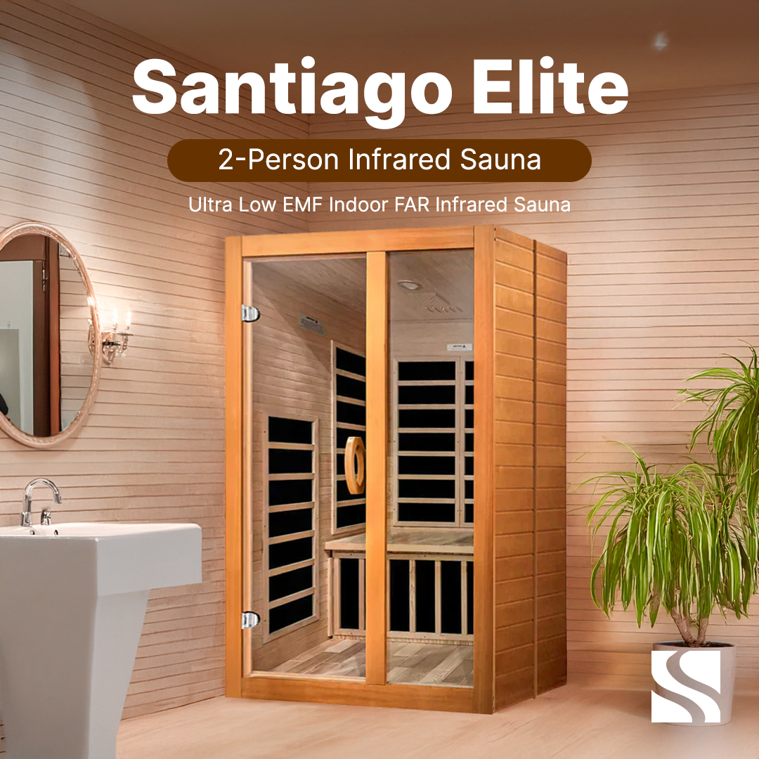ValiroWood- Santiago Elite 2-person Ultra Low EMF FAR Infrared Sauna - DYN-6209-02 Elite-Sauna-valiro­wood