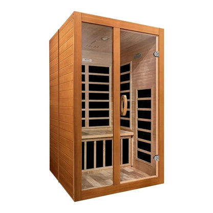 ValiroWood- Santiago Elite 2-person Ultra Low EMF FAR Infrared Sauna - DYN-6209-02 Elite-Sauna-valiro­wood