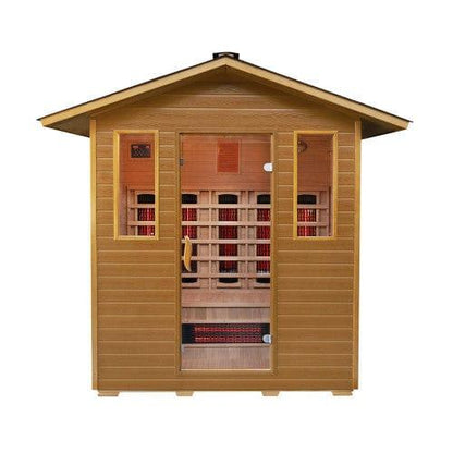 ValiroWood- Saunatkssl Cayenne 4-Person Outdoor Infrared Sauna 400D-Sauna-valiro­wood