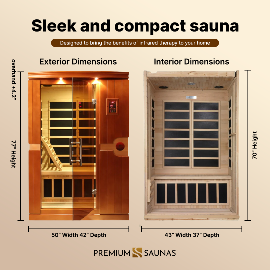 ValiroWood- Venice Elite 2-person Ultra Low EMF FAR Infrared Sauna - DYN-6210-01 Elite-Sauna-valiro­wood