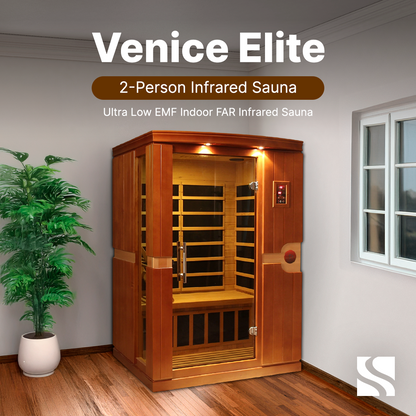 ValiroWood- Venice Elite 2-person Ultra Low EMF FAR Infrared Sauna - DYN-6210-01 Elite-Sauna-valiro­wood