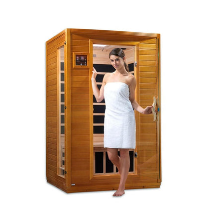 ValiroWood- "Versailles" 2-person Low EMF FAR Infrared Sauna DYN-6202-03-Sauna-valiro­wood
