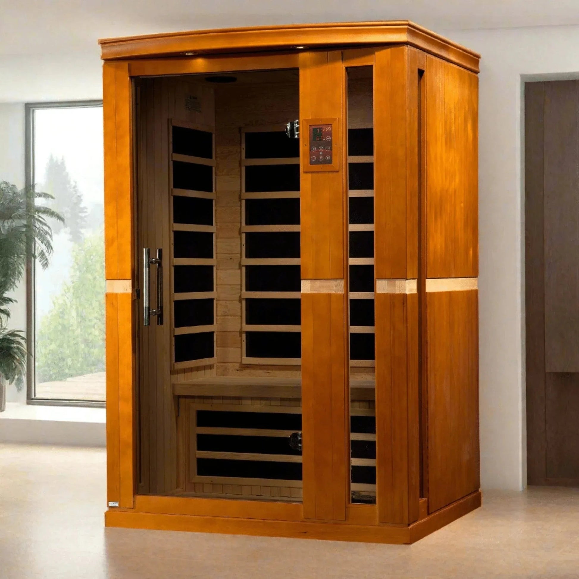 ValiroWood- "Vittoria" 2-person Low EMF FAR Infrared Sauna - DYN-6220-01-Sauna-valiro­wood
